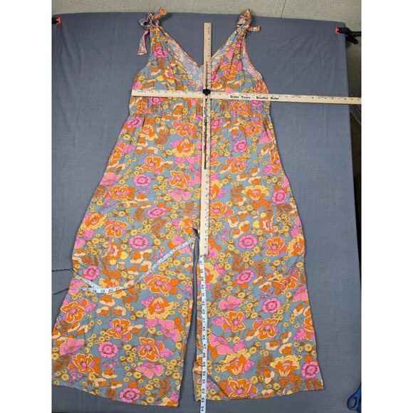 Rusttydustty Floral Raccolta Carta Jumpsuit 2XL Hippie Boho - Picture 3 of 5